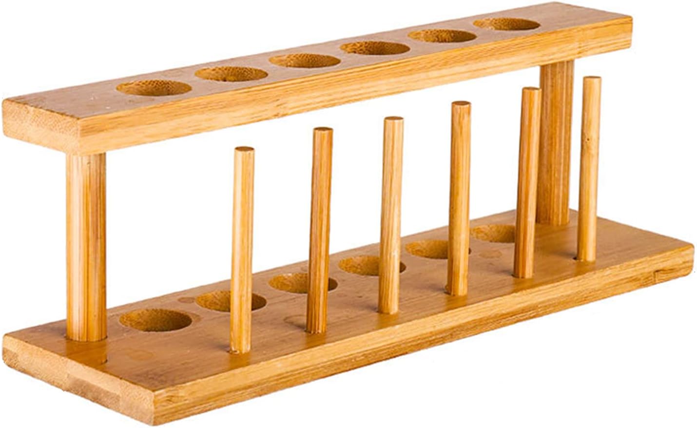 Wooden Test Tube Rack, 6/8/12 Hole Lab Test Tube Holder Stand for Place Drying Test Tubes Laboratory Tool(Size:12 Holes)