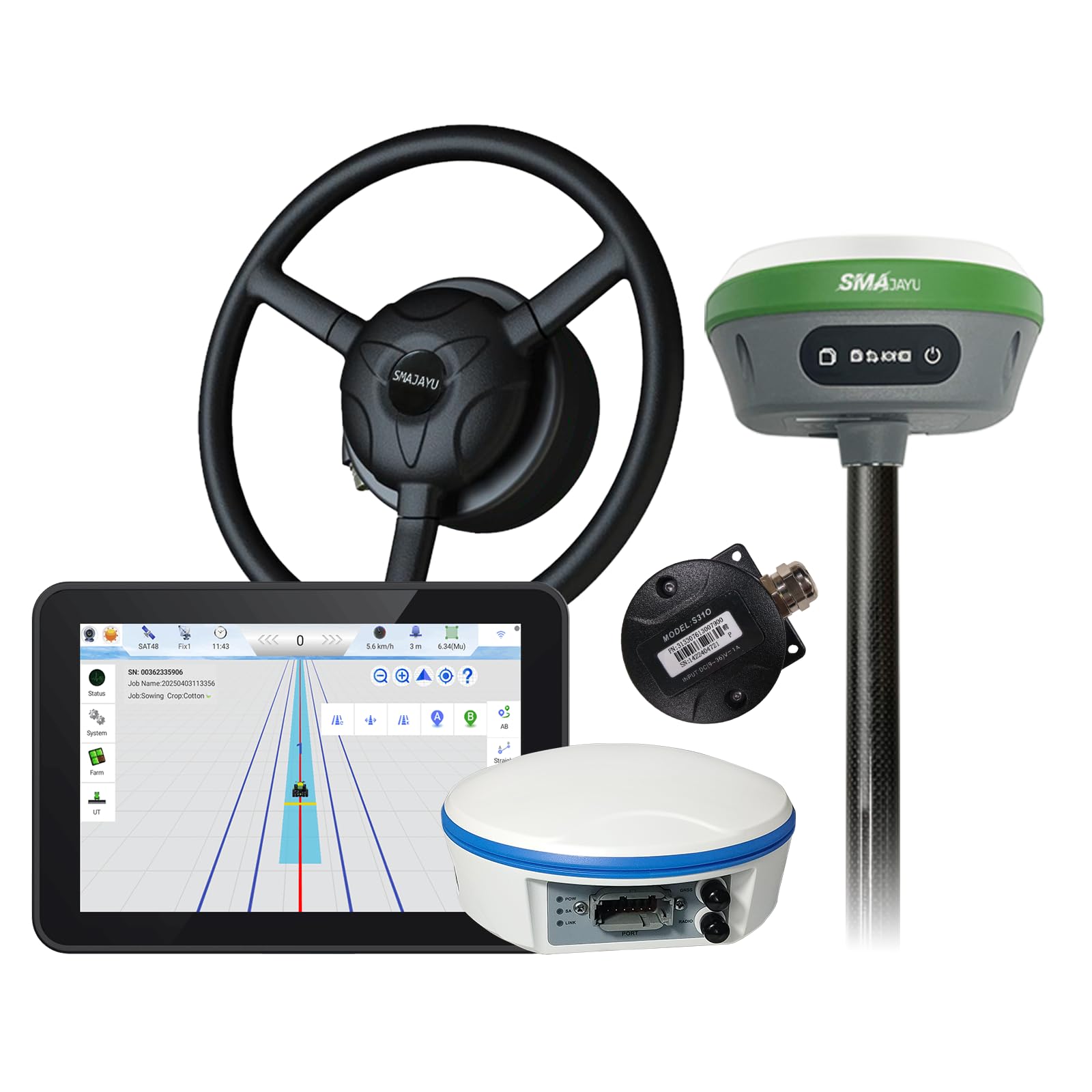 Amazon.com: JY305 Plus Tractor GPS, Auto Steer System & SMA26 Pro