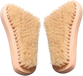 Gogogmee 2pcs Scrub for Cleaning Clothing Shoe Brush Kit Shoe Polish Brush Boot Cleaning Brush Shoes & Jewelry Bristle Hair Shoe Brush Small Shoes Soft Brush Whitewash Wooden