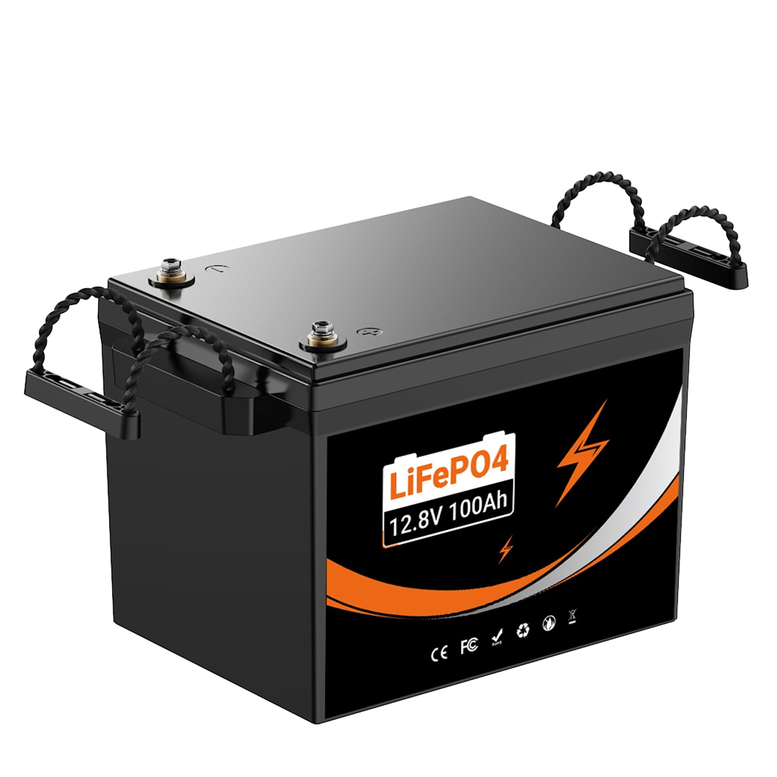 LiFePO4 akumulator litowy 12 V, 100 Ah, z ochroną przed temperaturą BMS, do 4000+ cykli, 1280 Wh bateria litowa do samochodów kempingowych, energii słonecznej/wiatrowej, łodzi, na kemping