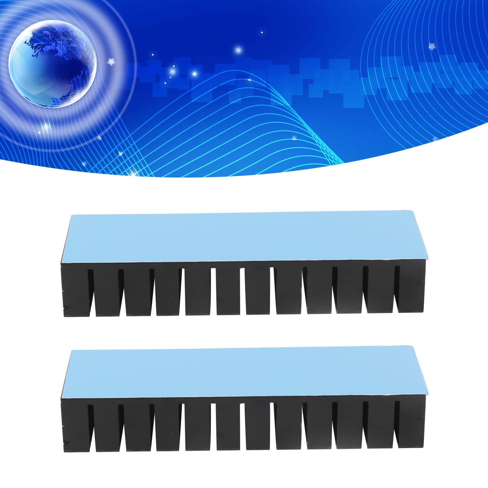 Amazon.co.jp: FLEXMAN 2 個ブラック冷却フィン 120 X 40 X 20mm