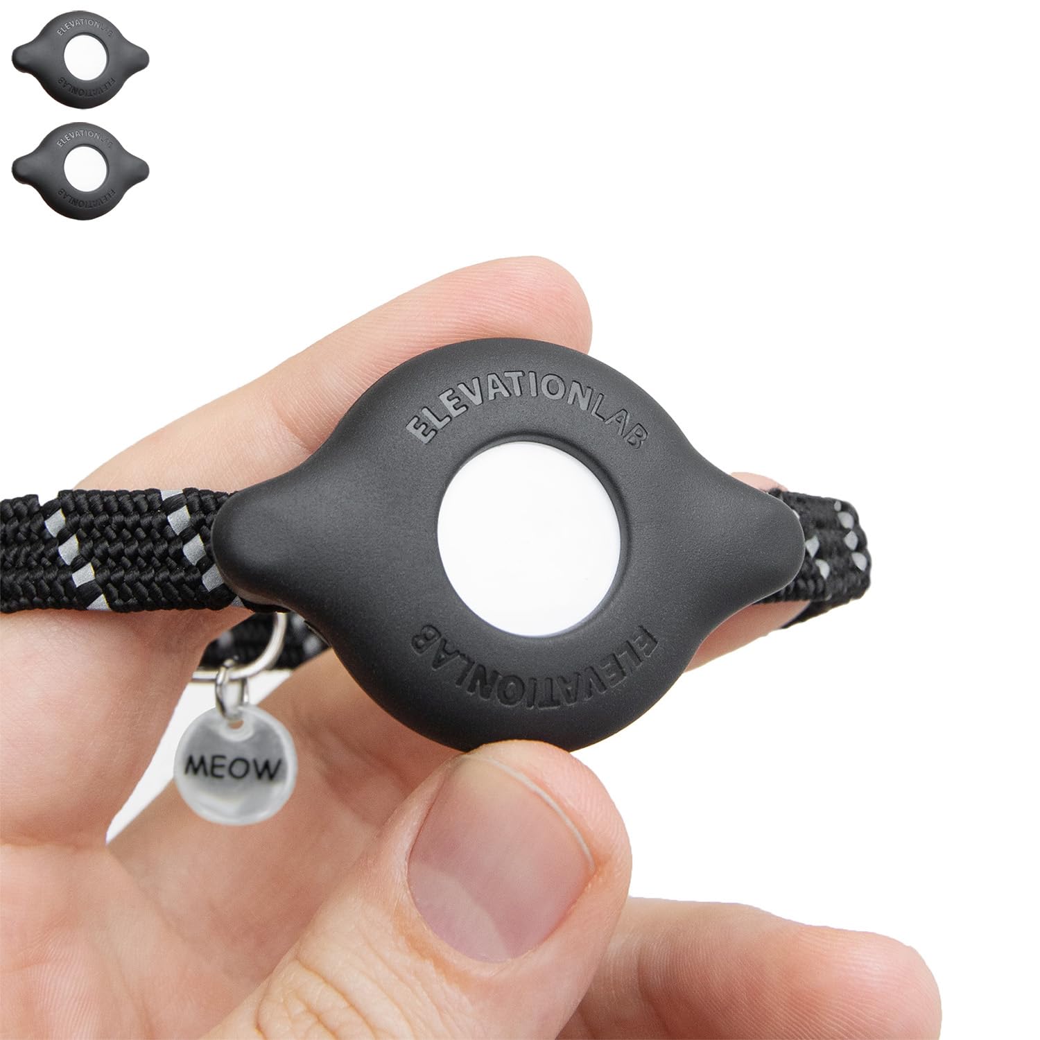 AirTag Cat Collar Mount (2 Pack) - TagVault™ - The Secure & Compact AirTag Holder for Cats | Doesn't Dangle, for Small Dogs Too | Elevation Lab