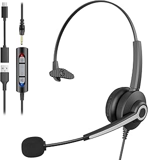 Headset com cancelamento ativo de ruído USB-C