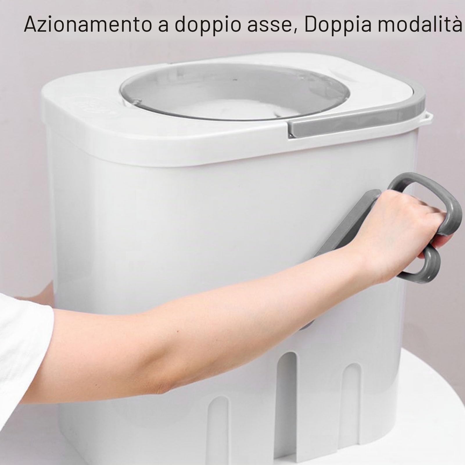 ciciglow Rondella di Vestiti Manuali, Lavatrice Rotante Portatile Non Elettrica, Lavatrice Rotante a Manovella Compatta per Dormitorio Piccolo Appartamento