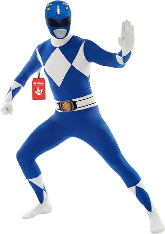 Morphsuits Blue Power Ranger Costume Adult Men, Power Ranger Costume Adult, Funny Costumes for Adults
