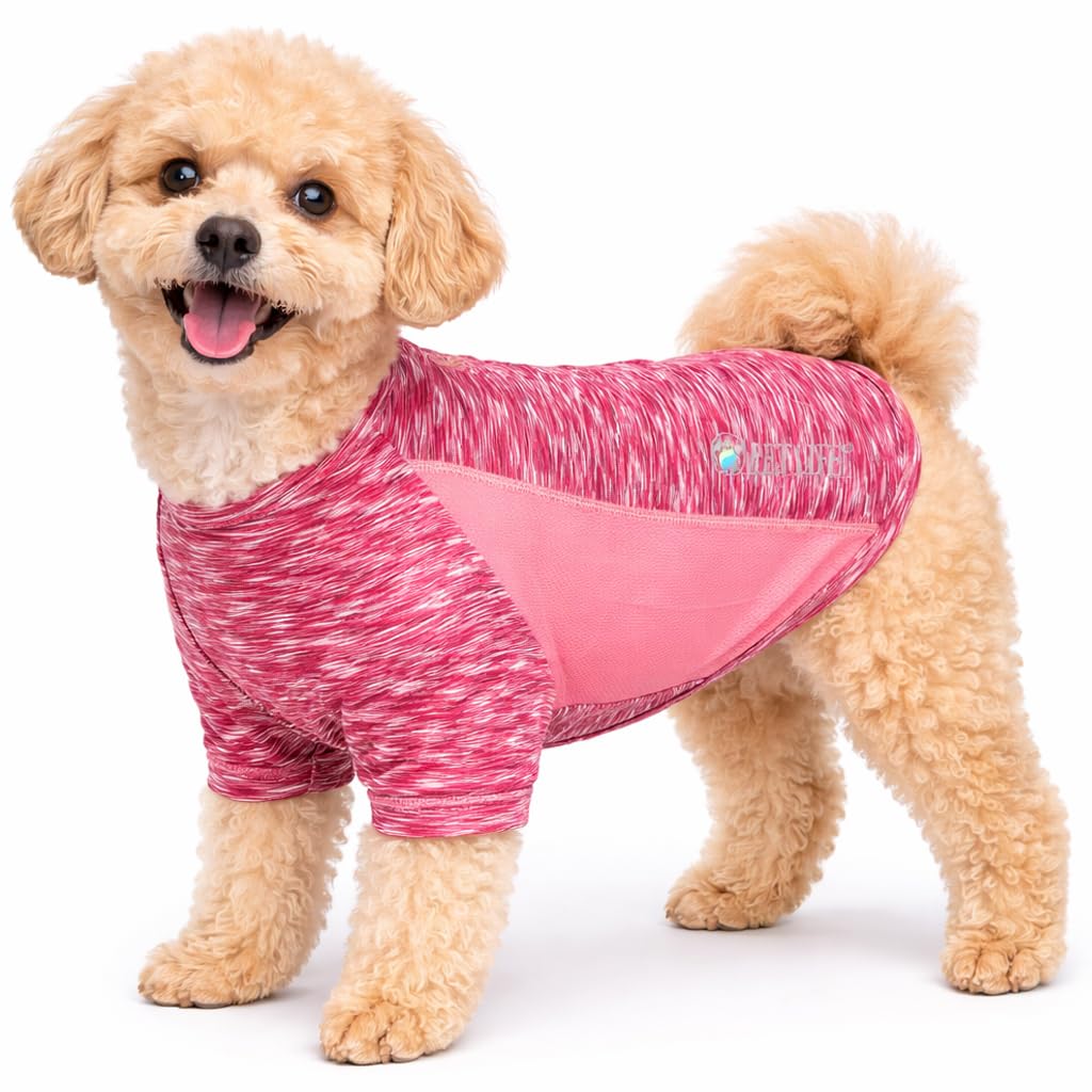Pet Life Active Warf Speed Heathered - Maglietta sportiva per cani, taglia S, colore: Rosa