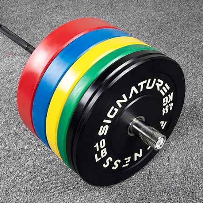 2 Olympic Bumper Plate Weight Plates with Steel Hub