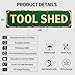 Decorative Tin Sign 16x4 Inches - TOOL SHED Functional Design - Suitable for Garage, Shed, Backyard - Garage Decor, Vintage Decor, Outdoor Signs