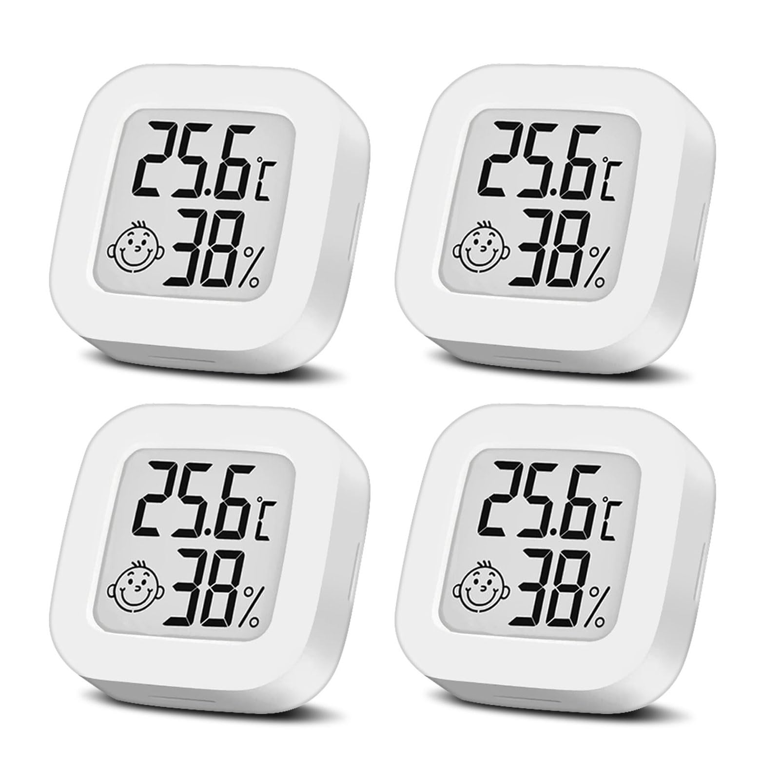 Hygromètre thermomètre intérieur mini LCD numérique thermomètre hygromètre pour chambre de bébé, chambre de personnes âgées, bureau, salon, etc. (4PCS) - 1