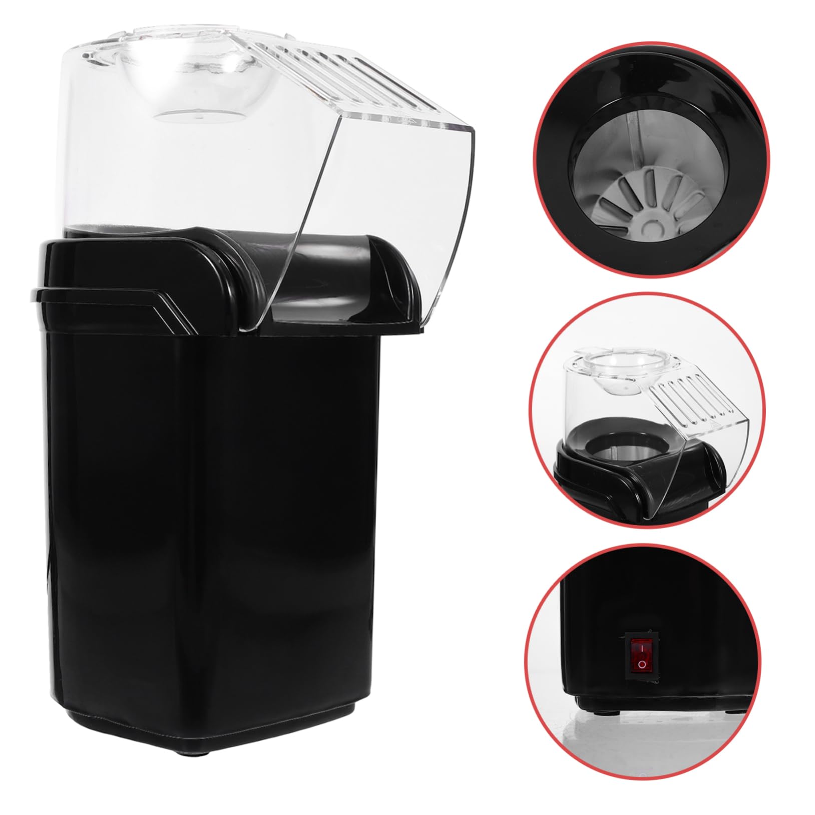 Elektrischer Mini-heißluft-popcorn-popper Mit Messbecher Automatischer Luft-popcorn-maker Ohne Öl Für Partys Und Familienfeiern Kompakt Und Einfach Zu Bedienen