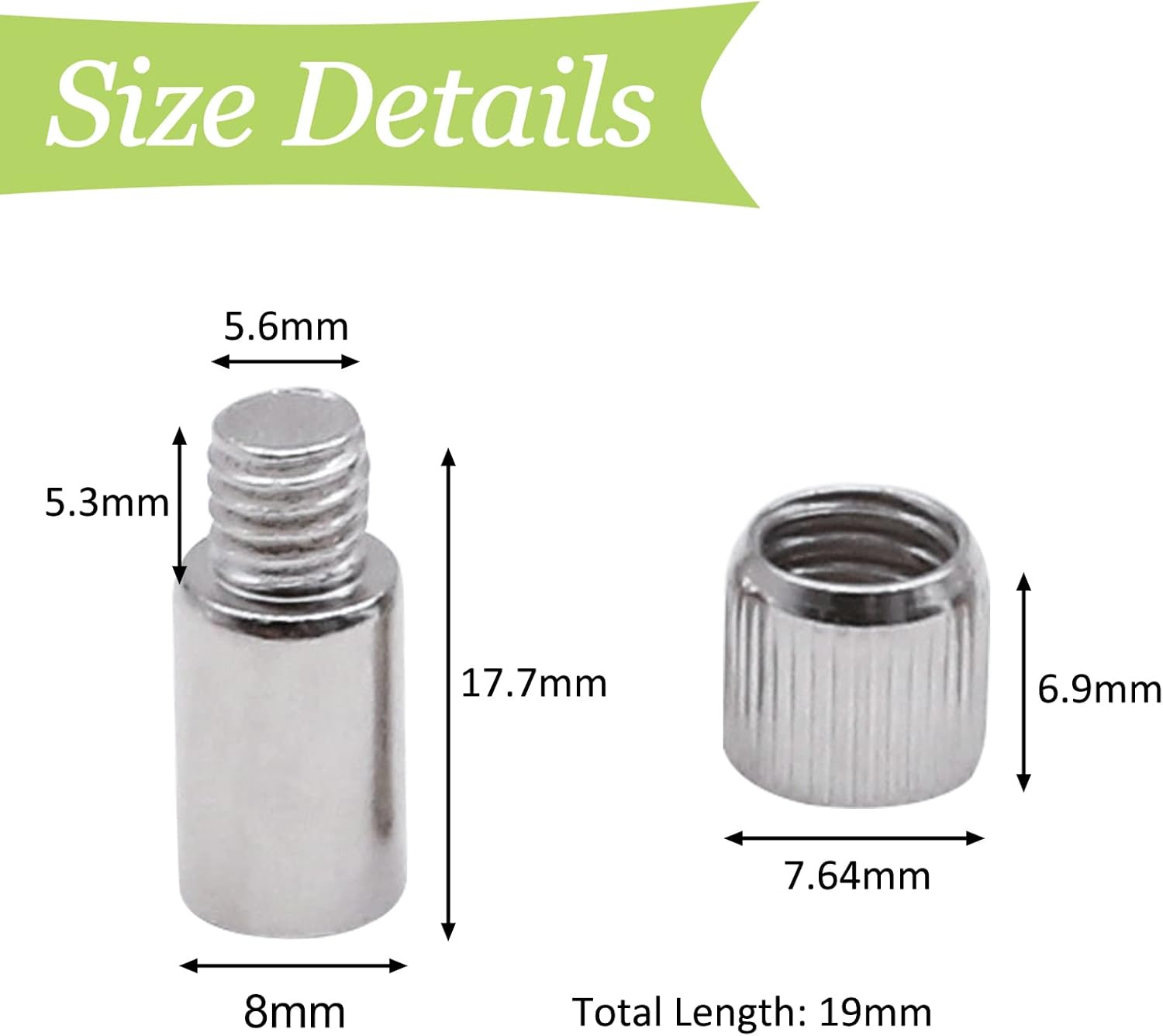 Shelf Support Pegs, 40Pcs Cabinet Shelf Brackets Silver Shelf Bracket Pegs Shelf Support Stud Pegs Mounting Brace with Nuts with 8mm Dia Pin, Nickel Plated (Boxed)