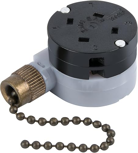 Interruptor de ventilador de techo Zing Ear ZE-208D Control de 3 velocidades 5-8 cables Interruptor de cadena de tracción Accesorios Accesorios
