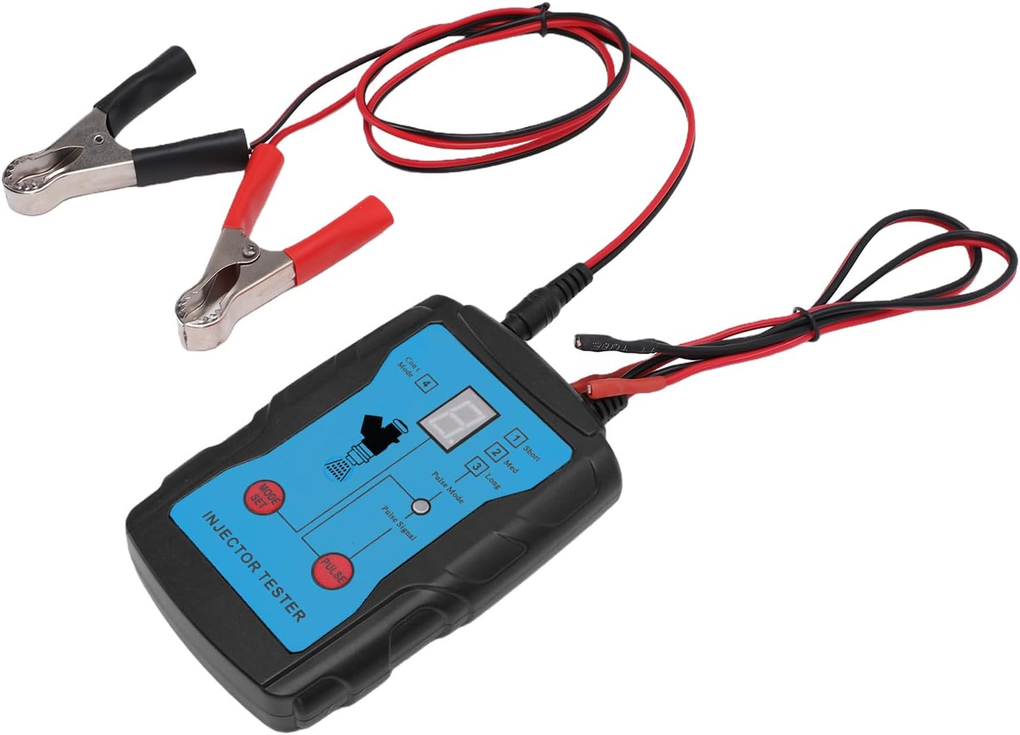 banapoy Automotive Fuel Injector Tester Cleaning Tool Kit Comprehensive Dual Channel 8 Pulse Modes for Car Engine Maintenance ABS Blue