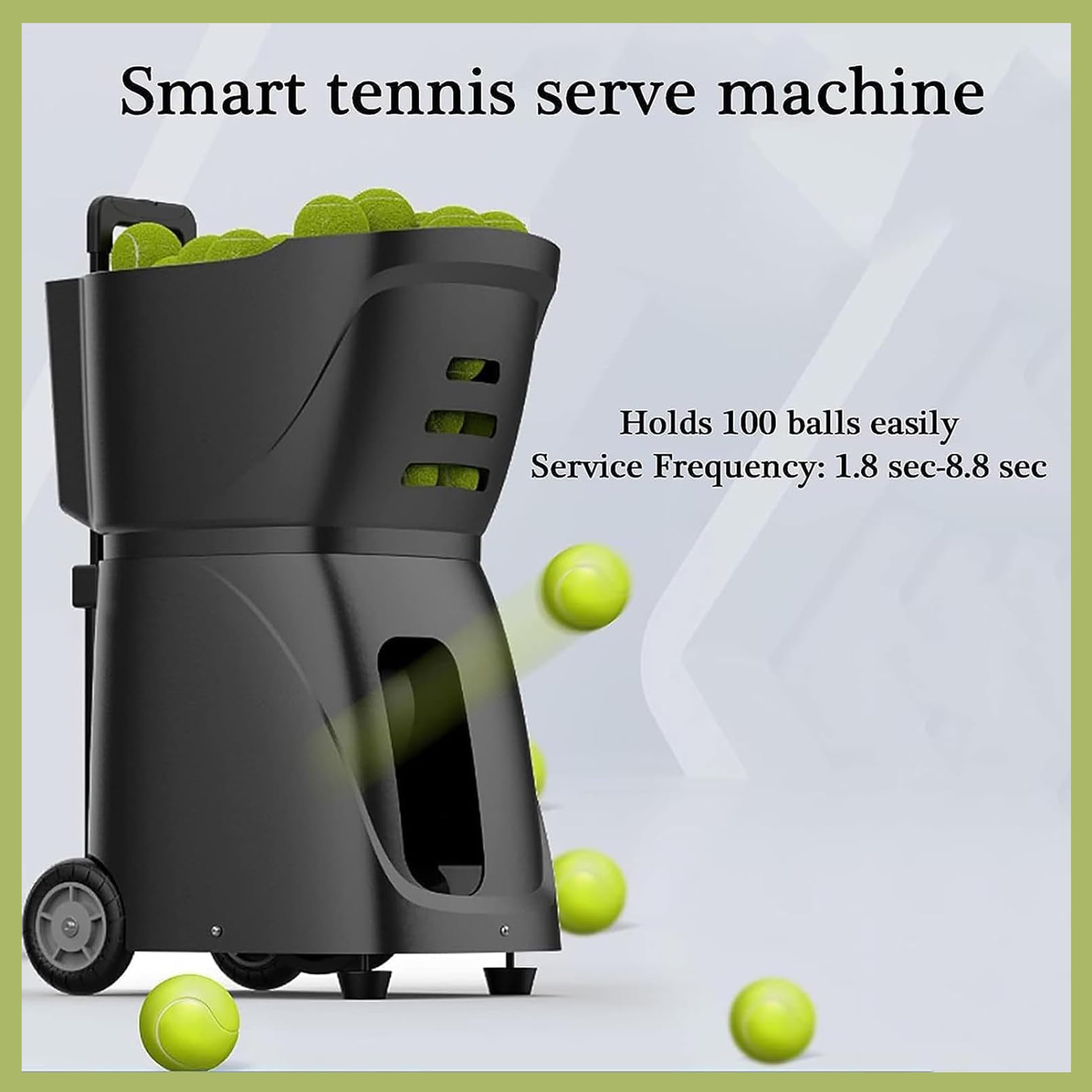 Macchina lanciapalle da Tennis, capacità di Oltre 100 Palline, Batteria da 4-6 Ore con Alimentazione Esterna, Telecomando Intelligente, Perfetta per Principianti e Giocatori intermedi,Red