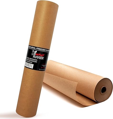 Rollo de papel blanco para congelador (18 pulgadas x 175 pies), envoltura resistente a la humedad con revestimiento de poliéster con lado mate para