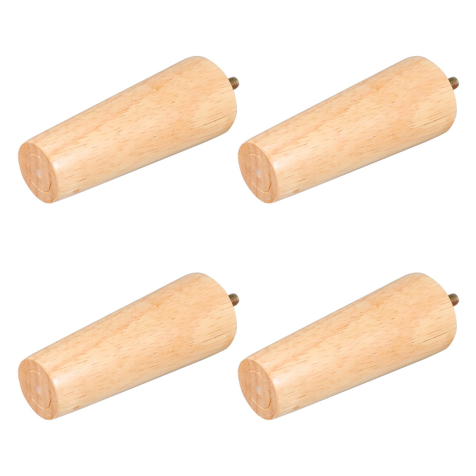 Patas para muebles Lurrose de madera pulida a mano, juego de 4 piezas de diseño moderno