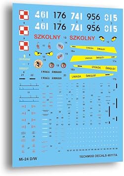 Techmod 48117 1/48 Mi-24D/W Hind-D/E Polish Helicopter Wet Decal 2001-2013