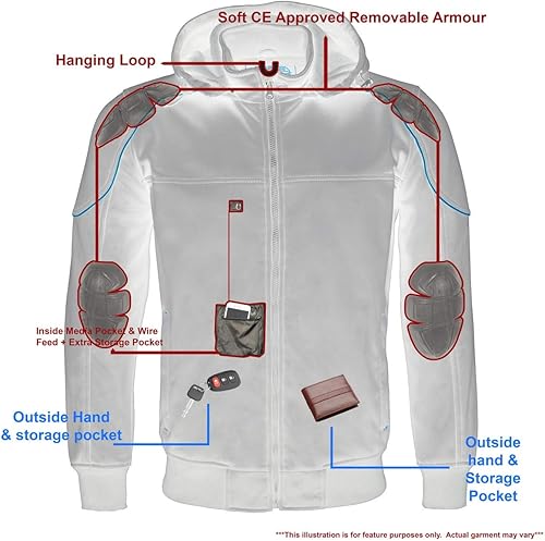 Miniatura 4 de Milwaukee MPM1764 - Chaqueta de piel para hombre, color negro, con capucha desmontable, 5XL