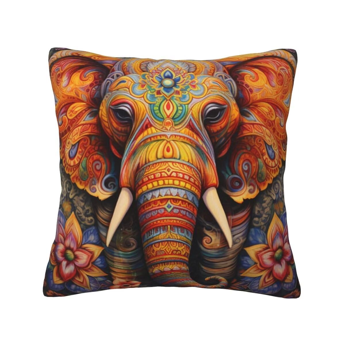 Housse de coussin éléphant velours doux 45x45 cm : finis les tissus rêches