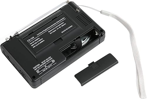 Miniatura 9 de Radio AM FM, radio digital portátil FM AM SW receptor de sintonización digital de banda completa con reloj despertador, mini radio de bolsillo para
