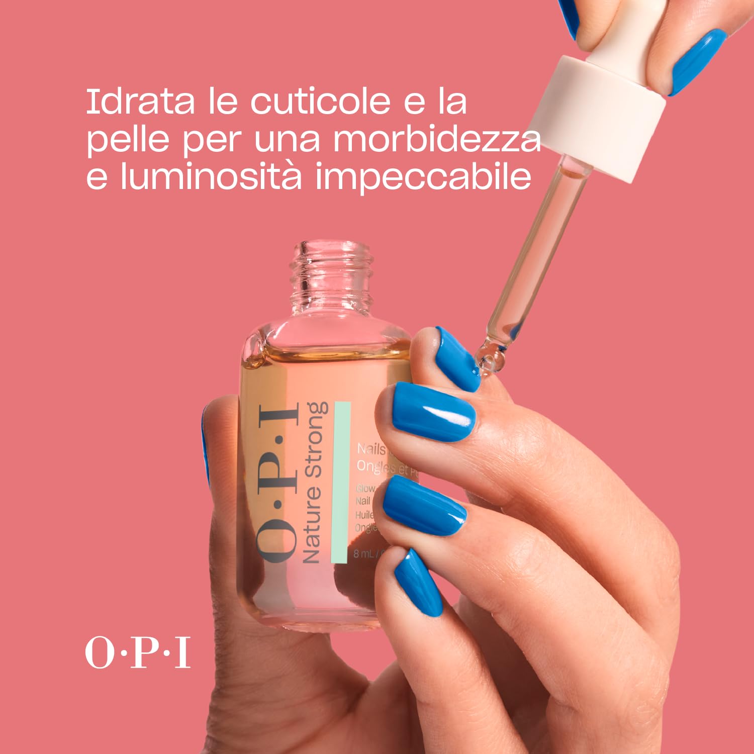 OPI Nature Strong Glow Up Nail and Cuticle Oil– Olio per Unghie e Cuticole con Vitamina E, cuticole morbide e nutrite – Disponibile in 8ml, 15ml e 30ml