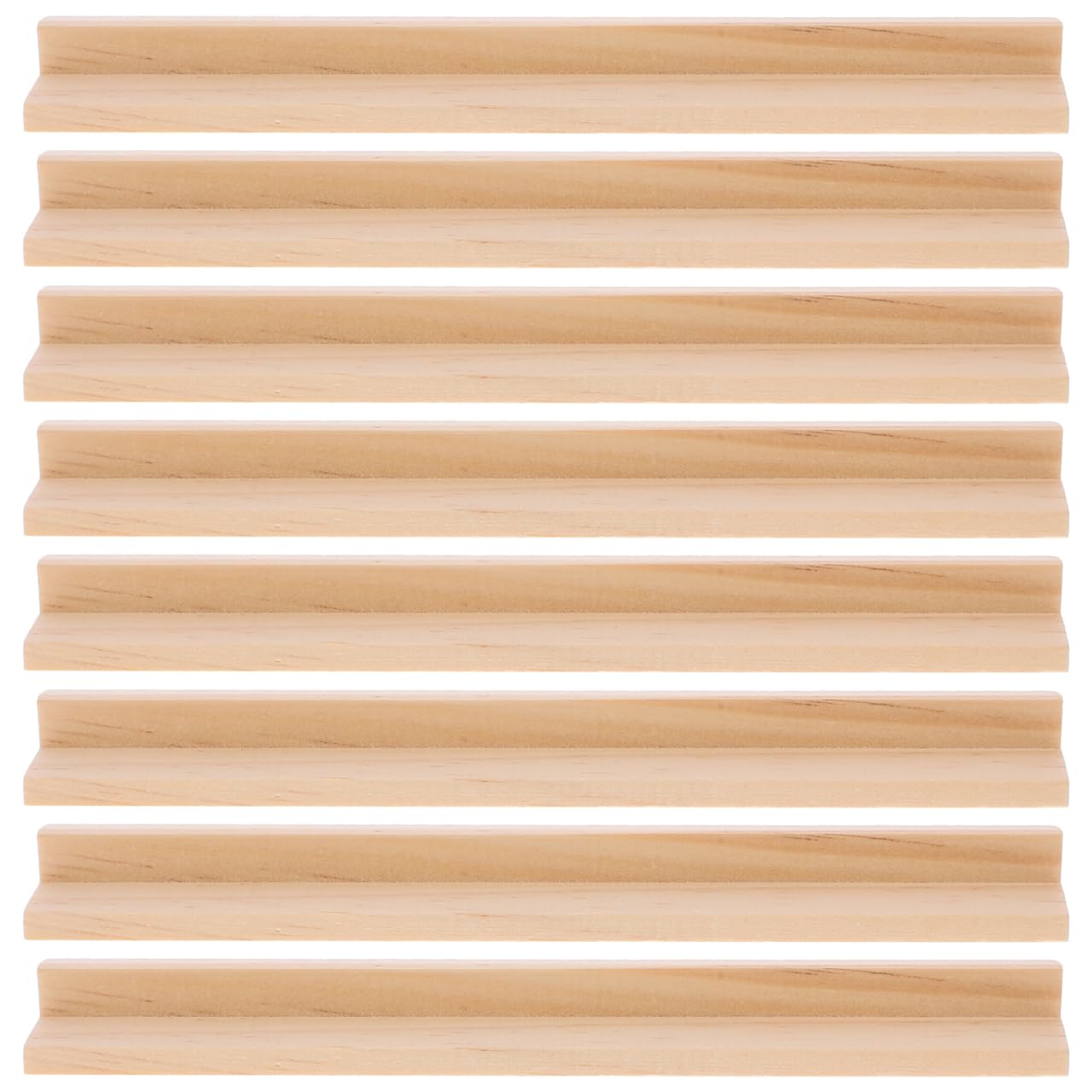 Gogogmee 8pcs Wooden Domino Racks Diy Accessory for Alphabet Games Multi-function Trays for Creative Display and Education for Early Childhood Learning and Crafts