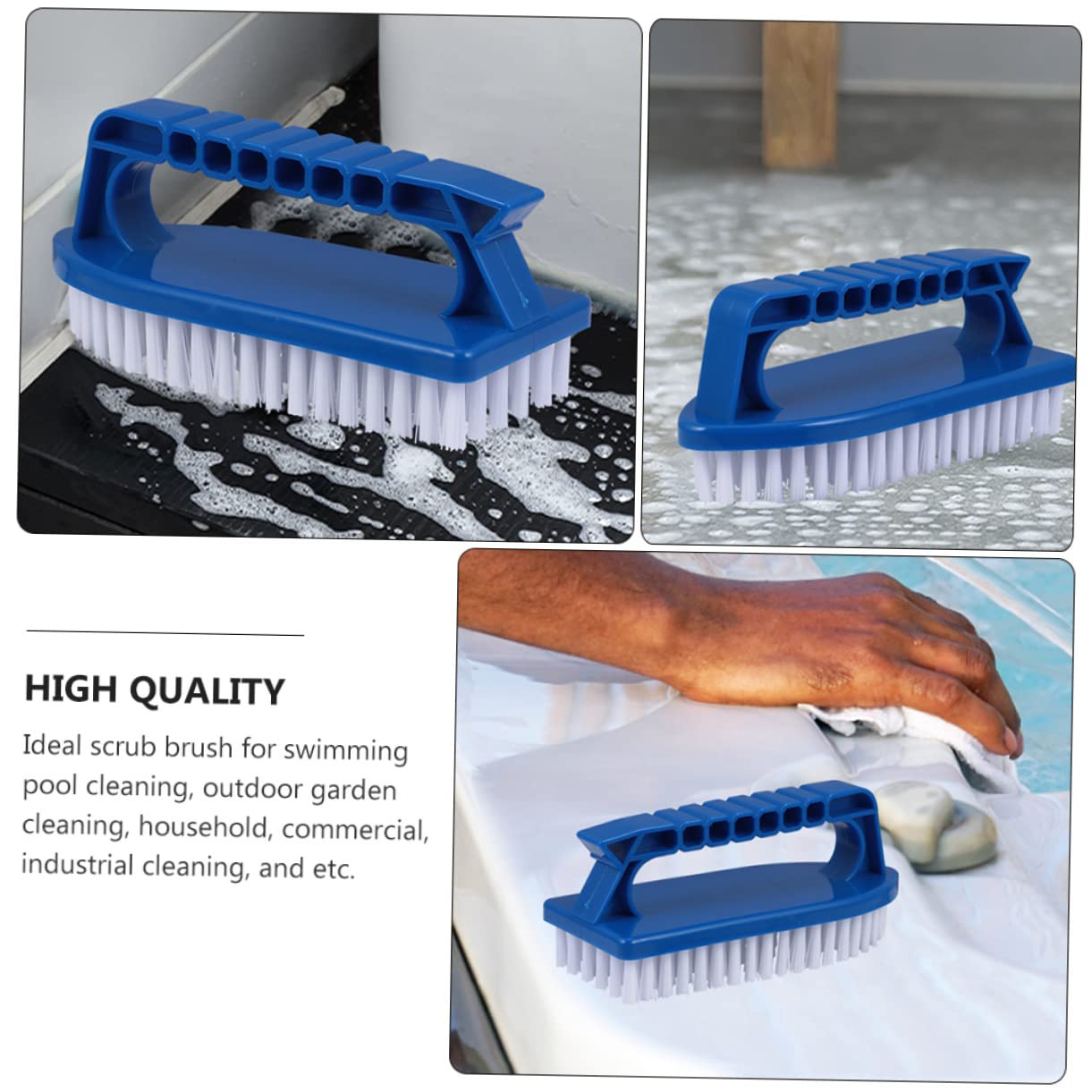 Kisangel Lot De 3 Brosses De Nettoyage Électriques pour Piscines Creusées Brosses Rondes À Prise Confortable 2 Pièces X 3