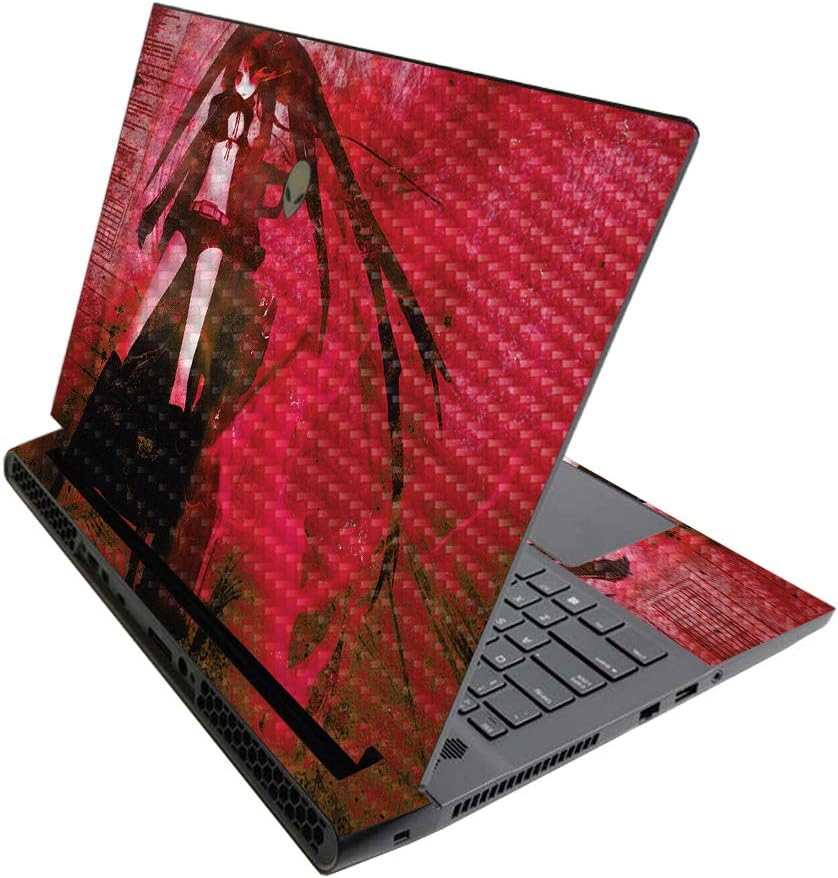 MightySkins Carbon Fiber Skin for Alienware M17 R3 (2020) & M17 R4 (2021) - Anime | Durable Textured Carbon Fiber Finish | Easy to Apply and Change Style | Made in the USA