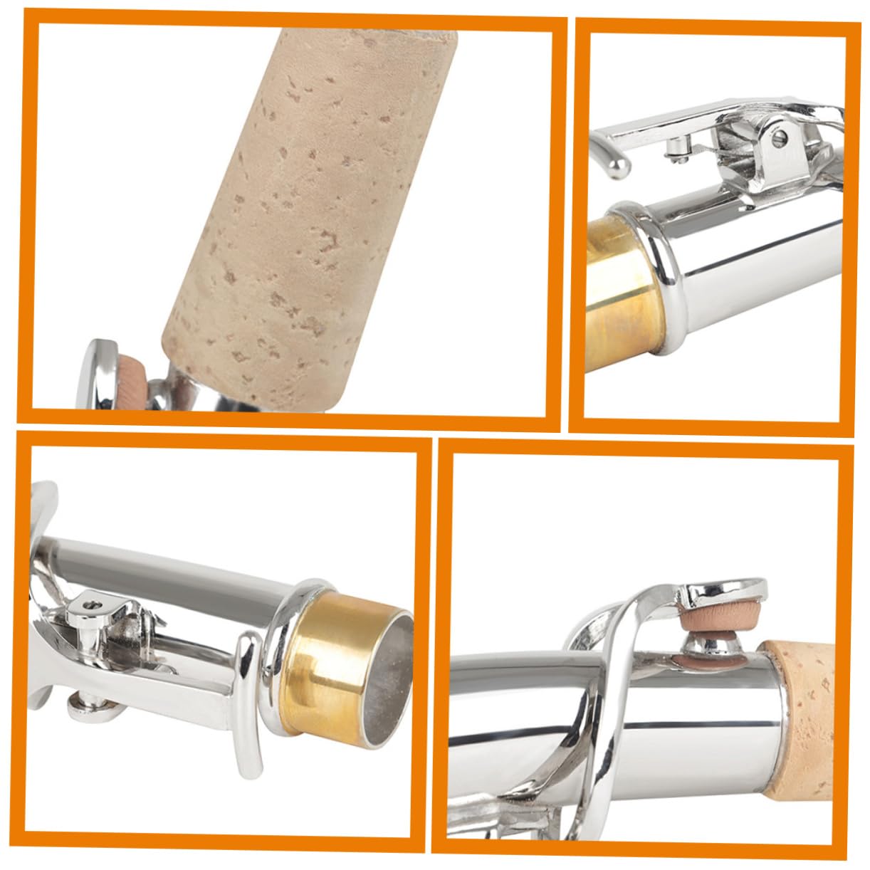 Saxofón Soprano Recto y Curvo, Juego de 2 Piezas de Cobre