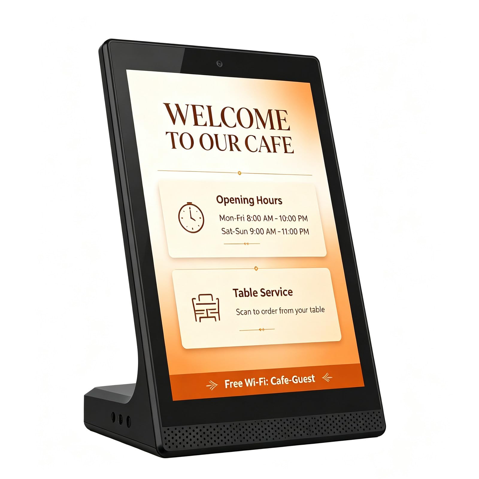 RUODATONLY 15.6 Inch Digital Menu Board, Digital Signage Display, Electronic Menu Board with Touchscreen WiFi USB Connection, Advertising Display Board for Restaurant Cafe Business