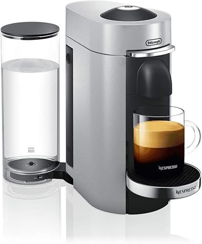 NESPRESSO VERTUOPLUS DELUXE CAFÉ Y ESPRESSO MÁQUINA DE DE'LONGHI, PLATA - ENV155S