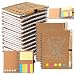 Chuangdi 40 Sets End of Year Teacher Appreciation Gifts Inspirational Spiral Notebook Journal with Sticky Notepad Motivational Pen Bulk Thank You Gifts for Coworker Team Office Supplies (Kraft)