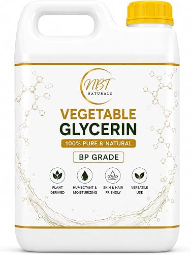 Vegetable Glycerin, 100% Pure & Natural, BP Grade (1kg) | Plant Derived, Humectant & Moisturising, Skin & Hair Friendly, Pharmaceutical Grade, Versatile Use