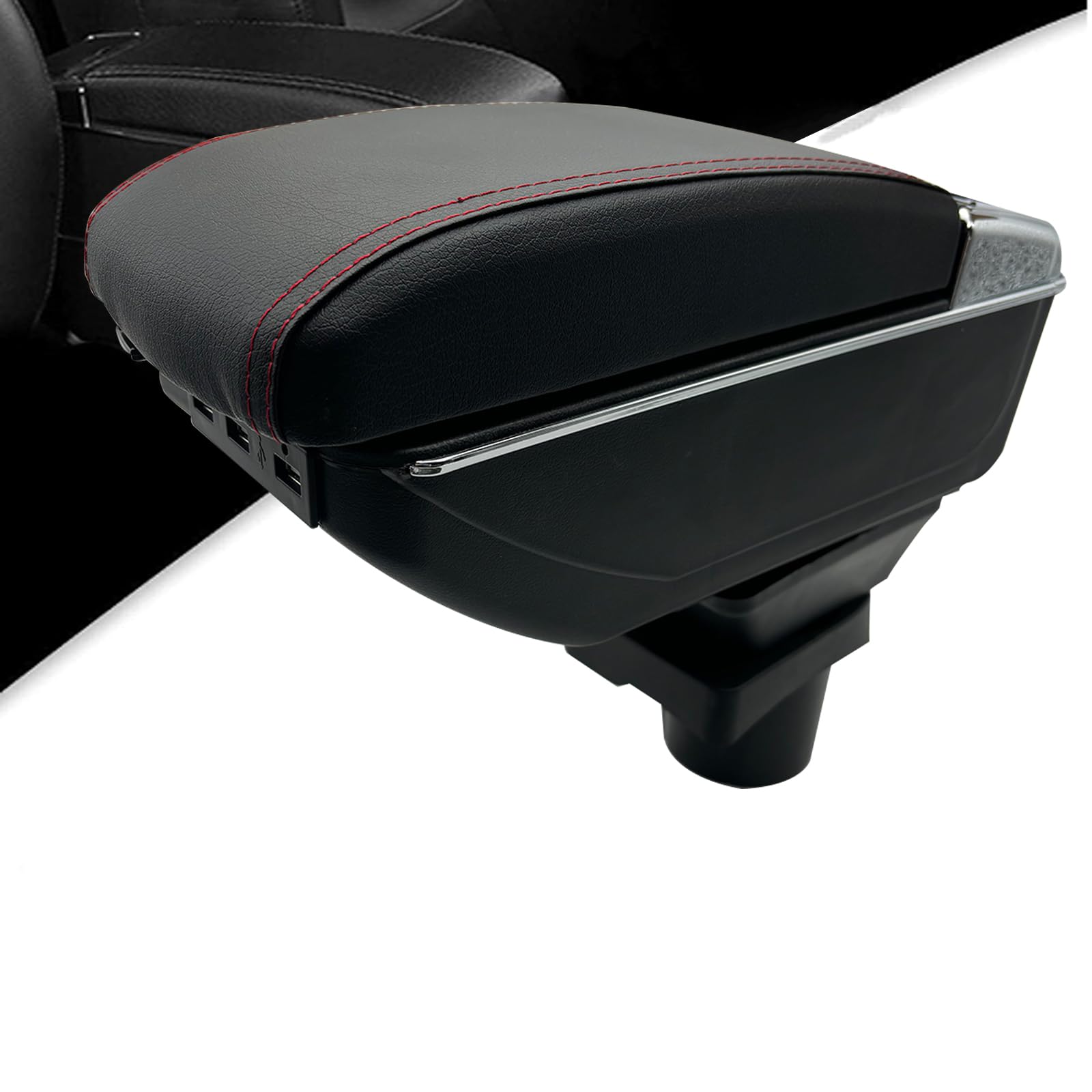 Bracciolo Centrale Per Citroën C3 2017-2023 Con Porta USB - Console Con Vano Di Ricarica E Design A Doppio Strato - Foto 10