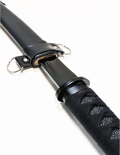 Miniatura 2 de NLX Espada Samurai Wakizashi de espiga completa de 30.5 pulgadas con acero de resorte de 2.559 in con vaina envuelta en piel sintética