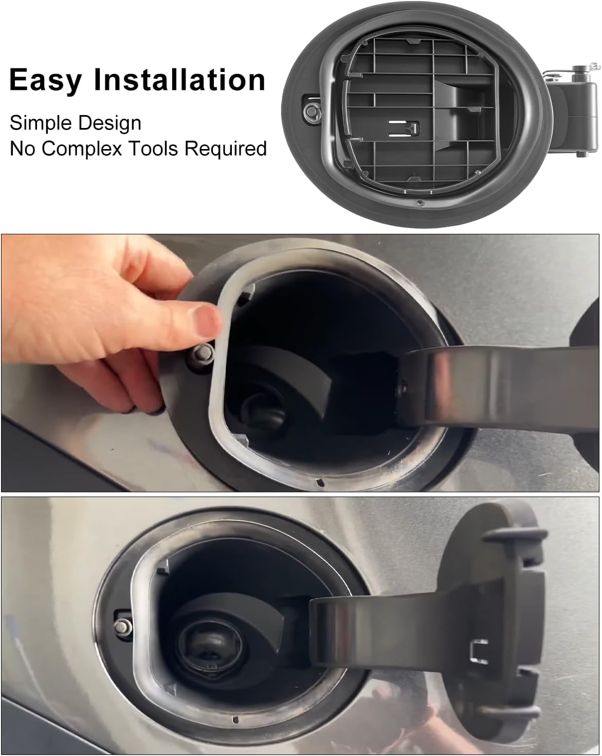 BB5Z-7827936-A Fuel Filler Door Pocket Housing with Door Hinge, Fuel Filler Housing Pocket Hinge Fit For Ford Explorer 2011-2019