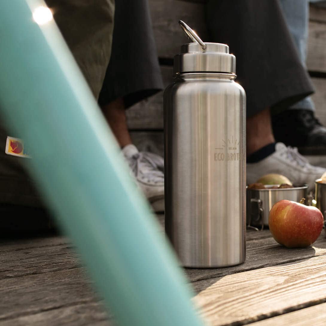 Termo Yang de acero inoxidable, apto para alimentos, sin sustancias nocivas, apto para lavavajillas con 950 ml de volumen de llenado, para llevar bebidas para niños y adultos