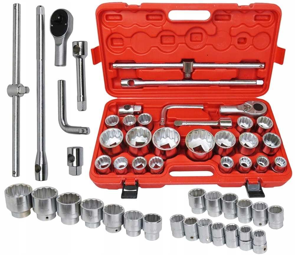 Kit set 26 Chiavi a Bussola 3/4" e 1" pollice boccola grande 21-65mm Cricchetto per auto camion trattore