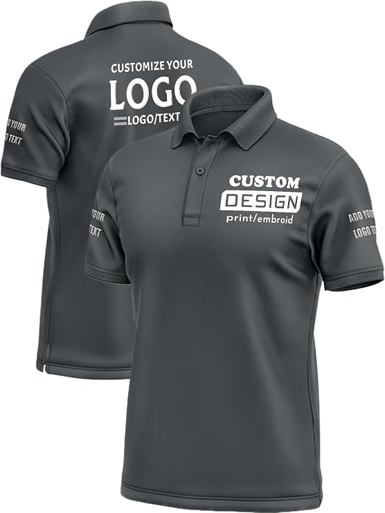 Custom Shirts, Custom Polo, Custom Polo Shirts for Men Personalized Golf Shirts Design Your Own Polos
