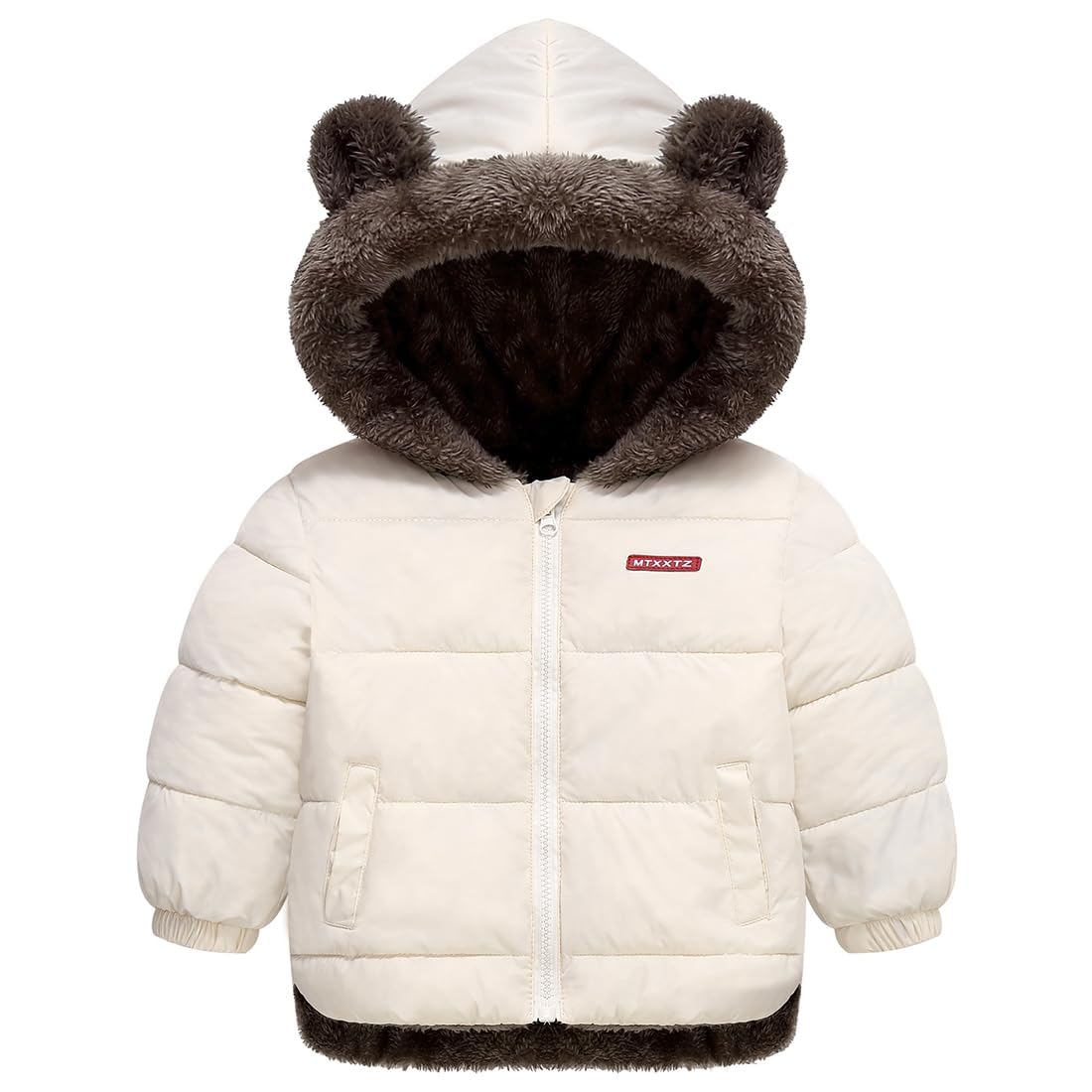 Fairy Baby Infant Baby Winter Coat Cute Teddy Bear Hooded Jacket Warm Fleece Outerwear Windproof Toddler Boys Girl 6M-4T
