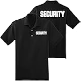 Promotion & Beyond Security | Event Safety Guard Staff One/Two-Sided American USA Flag On Arm Big Sizes Polo Unisex T-Shirt