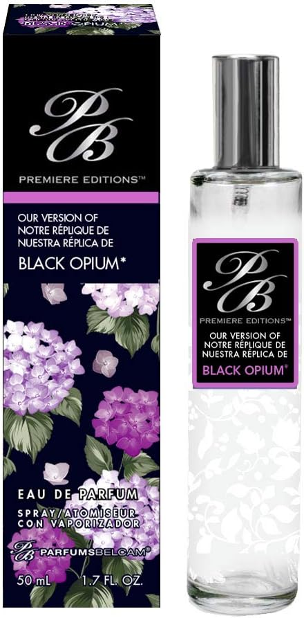 PB ParfumsBelcam Premiere Editions Version Eau De Parfum Spray for Women, Black Opium, Vanilla, 1.7 Fl Oz