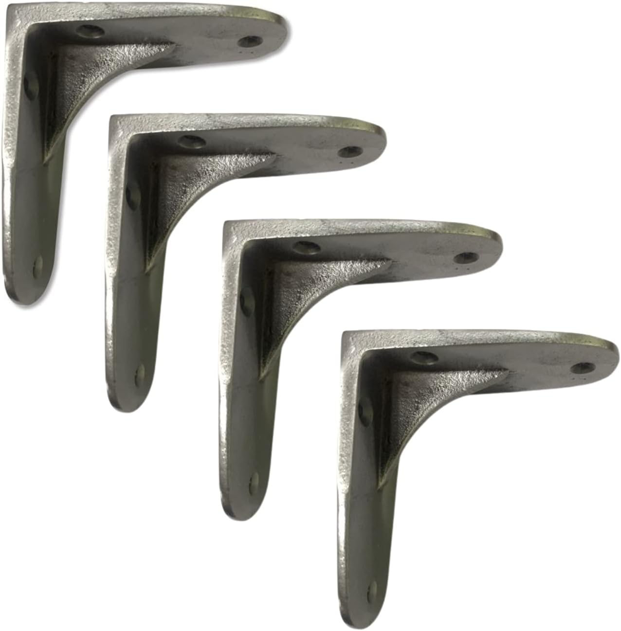 NACH Decorative Shelf Brackets, 2 Pack of 2.8 x 1.8 x 3.5 inch, Antique Metal Cast Iron Shelving Brackets - Metal Shelf Supports- Decorative L Brackets