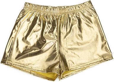 Amazon.com: Pantalones cortos de yoga para mujer, color metálico brillante  : Ropa, Zapatos y Joyería