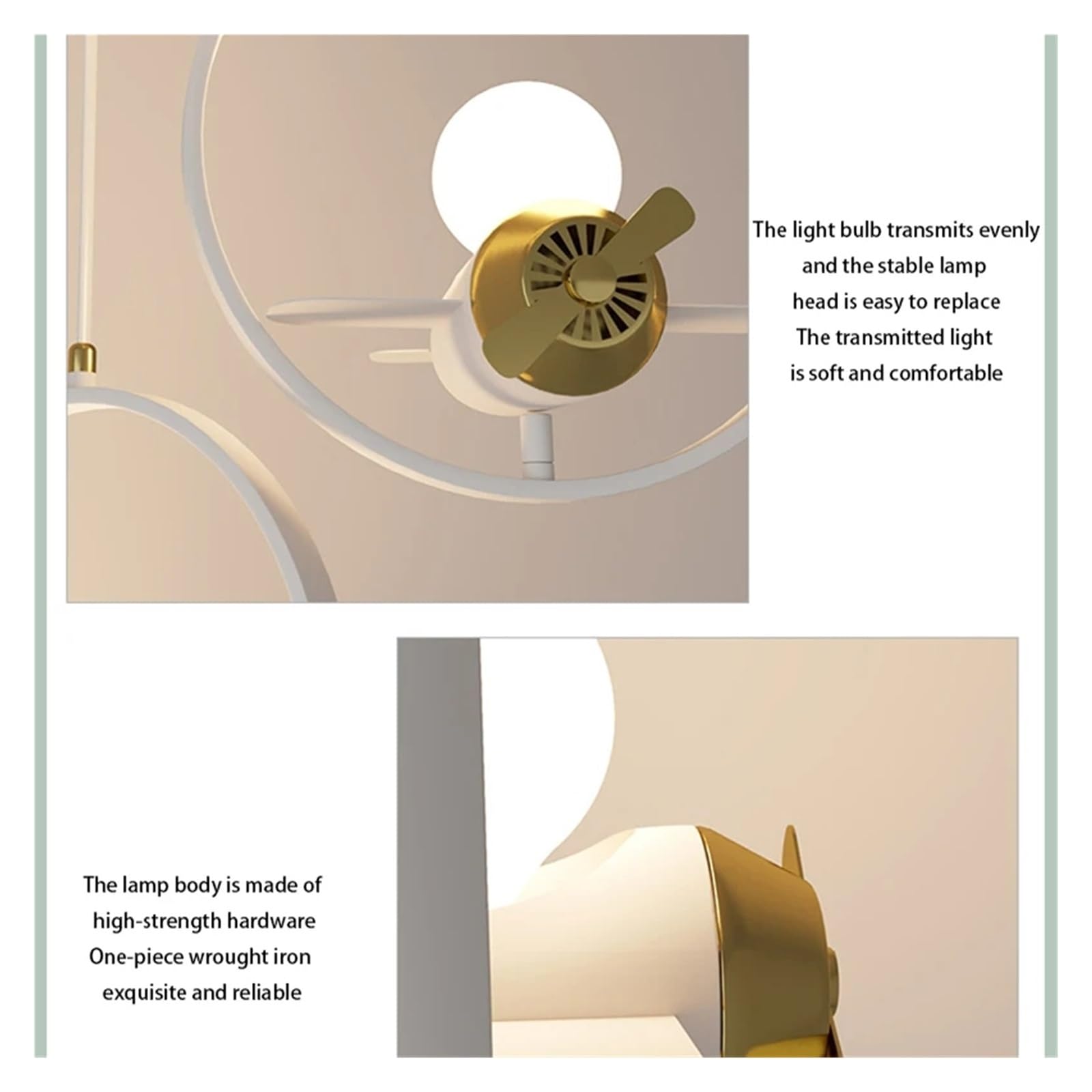 Helicopter Led Chandeliers Pendant Lamps Compatible with Living Room Bedroom Indoor Hanging Light