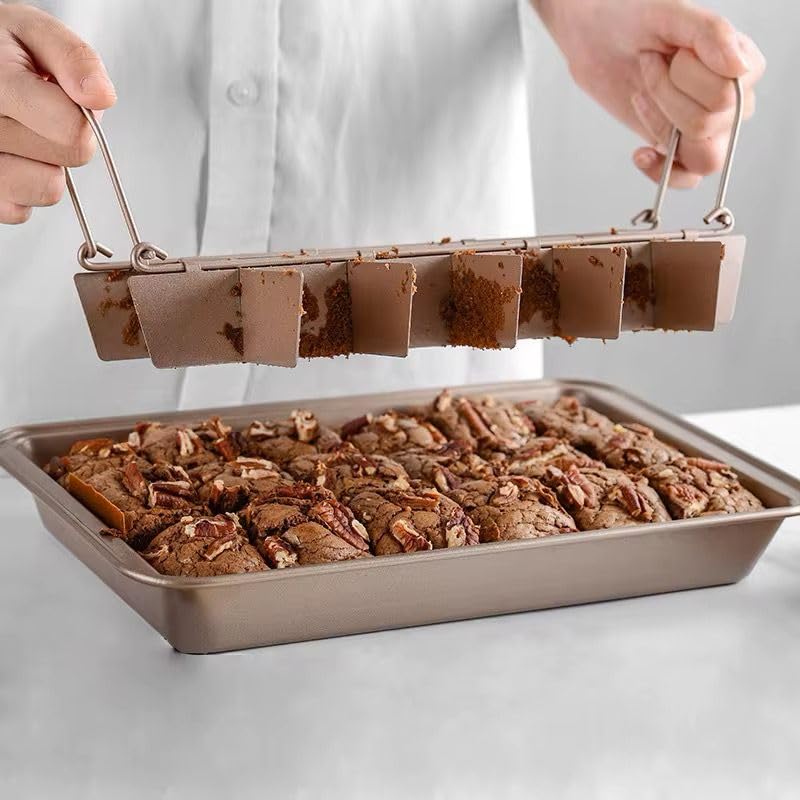 Orret Home 18 Gözlü Ayarlanabilir Karbon Çelik Brownie Kek Kalıbı – Yapışmaz Kaplama, Paslanmaz ve Dayanıklı Tasarım, Profesyonel Sunumlar İçin Mükemmel Seçim