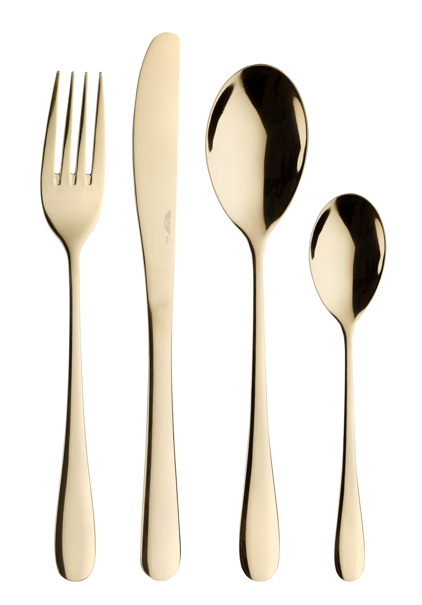 Prima Collection Dream Series 24-Piece Cutlery Set, Stainless Steel, Gold (6 People)