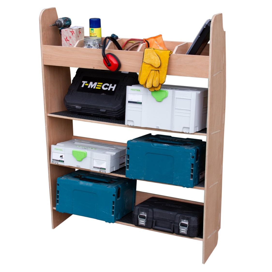 Transit Custom Fahrzeugeinrichtung Werkzeugkasten Kurz oder Lang Radstand Birkensperrholz Fahrzeugregal Transportregal Regal Regalsystem Linkslenker Rechtslenker 136cm H x 102cm B x 30cm T
