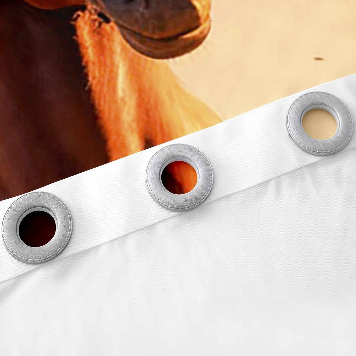 Feelyou Kids Horse Blackout Curtains Galloping Horse Window Curtains Boys Girls Wild Animal Darkening Drapes Western Farm Teens Window Treatments Bedroom Decor (2 Panels, 52 x 96 Inch)