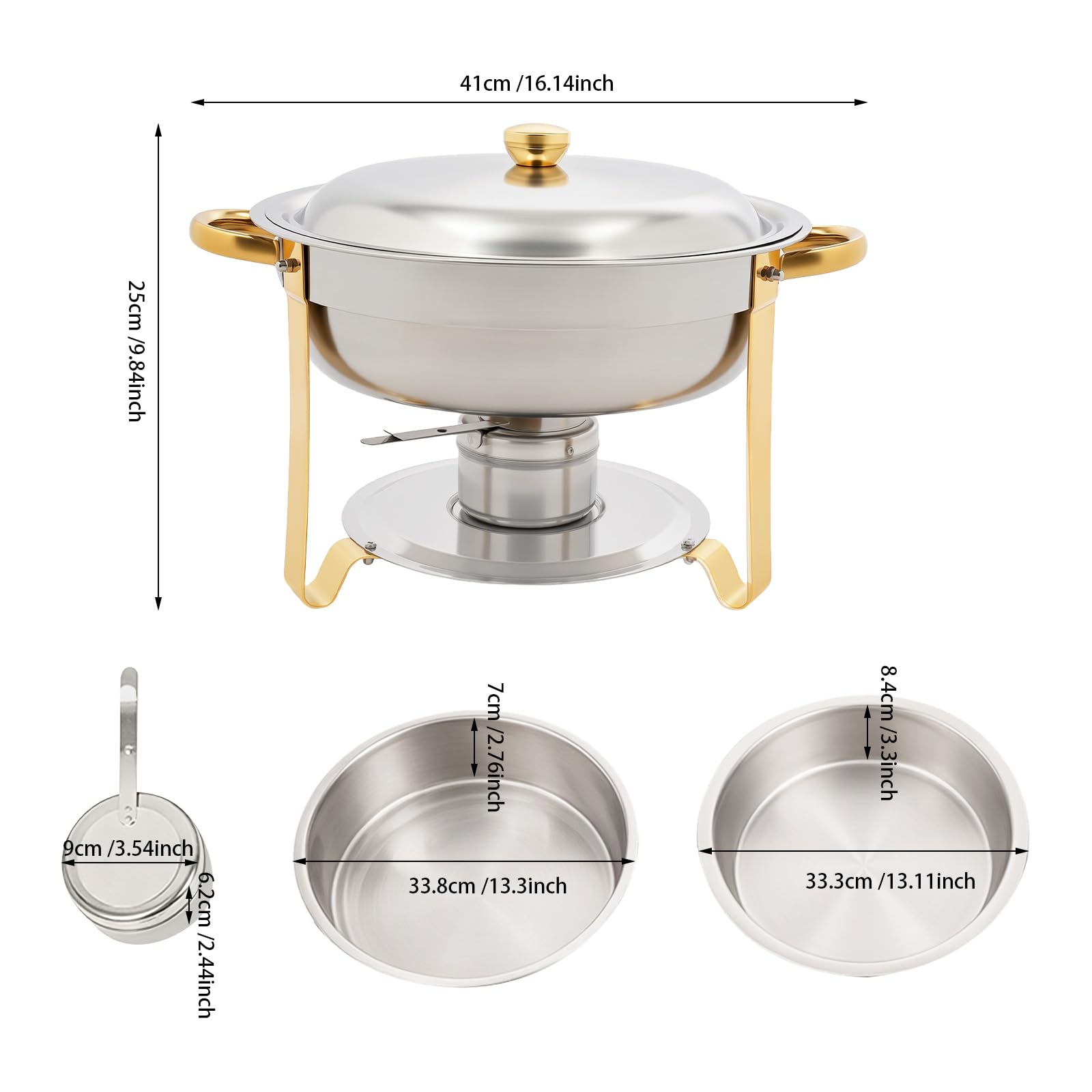 Chafing Dish Buffet Set płyta grzewcza ze stali nierdzewnej 4,5 l